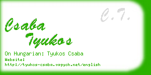 csaba tyukos business card